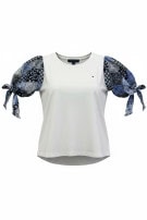 TOMMY HILFIGER TOP CON MOTIVO BIANCO DONNA PRE OWNED L