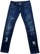 TOMMY HILFIGER ΤΖΙΝ ΠΑΝΤΕΛΟΝΙ DISTRESSED ΜΠΛΕ ΓΥΝΑΙΚΕΙΟ PRE OWNED S
