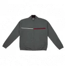 TOMMY HILFIGER GIACCA IN MAGLIA GRIGIA CON RIGA SUL PETTO