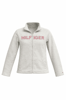 TOMMY HILFIGER ZIP HOODIE MINIMAL OFF WHITE WOMEN PRE OWNED S