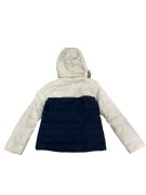 TOMMY JEANS ΓΥΝΑΙΚΕΙΟ ΜΠΟΥΦΑΝ ΠΟΥΠΟΥΛΕΝΙΟ ΜΕ ΚΟΥΚΟΥΛΑ ΚΑΙ ΓΟΥΝΑ ΔΙΧΡΩΜΟ ΛΕΥΚΟ-ΜΠΛΕ S