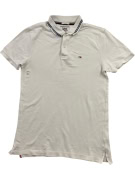 TOMMY JEANS Polo slim fit con logo bianca da uomo S