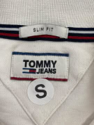 TOMMY JEANS Polo slim fit con logo bianca da uomo S