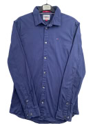 TOMMY JEANS Πουκάμισο Slim Fit Με Κεντημένο Λογότυπο Σκούρο Μπλε Ανδρικό M
