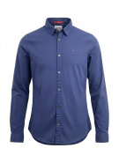 TOMMY JEANS Πουκάμισο Slim Fit Με Κεντημένο Λογότυπο Σκούρο Μπλε Ανδρικό M