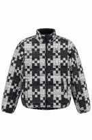 TOMMY JEANS PUFFER JACKET PATCHWORK MAYRO LEUKO MEN PRE OWNED S