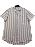 Tommy Jeans Ριγέ Κοντομάνικο Πουκάμισο Ροζ Λευκό Size M