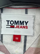 Tommy Jeans Ριγέ Κοντομάνικο Πουκάμισο Ροζ Λευκό Size M