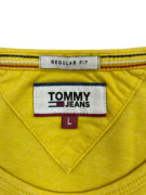 TOMMY JEANS T-Shirt CASUAL Με Κεντητό Λογότυπο ΚΙΤΡΙΝΟ MEΛΑΝΖΕ ΑΝΔΡΙΚΟ L