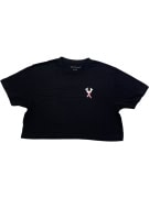 True Religion Γυναικείο Cropped T-Shirt Μαύρο Logo Print S
