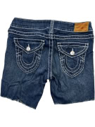 TRUE RELIGION ΤΖΙΝ ΣΟΡΤΣ Y2K BIG T EMBROIDERED LOGO ΜΠΛΕ UNISEX S