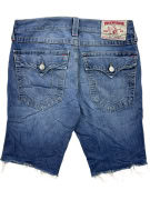 TRUE RELIGION ΤΖΙΝ ΒΕΡΜΟΥΔΑ Y2K EMBROIDERED LOGO ΜΠΛΕ UNISEX L