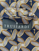 TRUSSARDI ΓΡΑΒΑΤΑ CLASSIC NAVY ΓΚΡΙ ΑΝΤΡΙΚΟ PRE OWNED