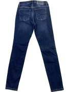 TRUSSARDI JEANS DENIM PANTS DISTRESSED LOGO BLUE WOMEN S