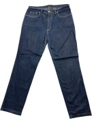 TRUSSARDI JEANS DENIM PANTS VINTAGE EMBROIDERED LOGO BLUE MENS M