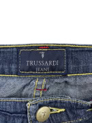 TRUSSARDI JEANS DENIM PANTS VINTAGE EMBROIDERED LOGO BLUE MENS M