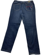 TRUSSARDI JEANS DENIM PANTS VINTAGE EMBROIDERED LOGO BLUE MENS M