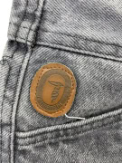 TRUSSARDI JEANS ΠΑΝΤΕΛΟΝΙ VINTAGE ΔΕΡΜΑΤΙΝΟ ΛΟΓΟΤΥΠΟ ΓΚΡΙ ΓΥΝΑΙΚΕΙΟ XS
