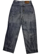 TRUSSARDI JEANS ΠΑΝΤΕΛΟΝΙ VINTAGE ΔΕΡΜΑΤΙΝΟ ΛΟΓΟΤΥΠΟ ΓΚΡΙ ΓΥΝΑΙΚΕΙΟ XS