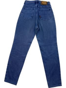 TRUSSARDI JEANS PANTALONI VINTAGE IN PELLE CON LOGO BLU DA DONNA XS