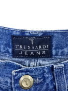 TRUSSARDI JEANS PANTS VINTAGE GOLDEN LINE BLUE WOMEN XS