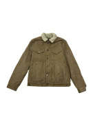 TRUSSARDI JEANS Giacca vintage in velluto a coste con fodera sherpa color cuoio da uomo M