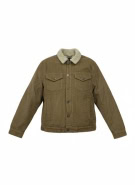 TRUSSARDI JEANS Giacca vintage in velluto a coste con fodera sherpa color cuoio da uomo M