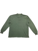 TRUSSARDI LONG SLEEVE POLO SHIRT CASUAL EMBROIDERED LOGO GREEN MENS XL