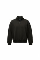 TRUSSARDI SPORT Felpa con zip al collo logo marrone da uomo M