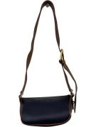 TRUSSARDI BORSA A SPALLA VINTAGE NAVY MARRONE DONNA PRE OWNED