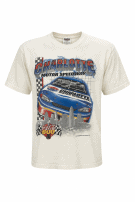 90S TULTEX GRAPHIC TEE RACING CREAM UNISEX PRE OWNED L