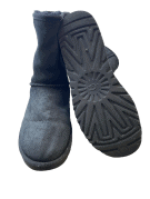UGG SHEEPSKIN BOOTS MINIMAL BLACK WOMEN PRE OWNED EU 40