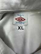 UMBRO INGHILTERRA POLO CON LOGO RICAMATO BIANCO UNISEX XL