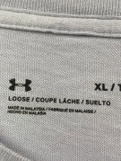 UNDER ARMOUR GRAPHIC TEE MINIMAL GREY MEN PRE OWNED XL