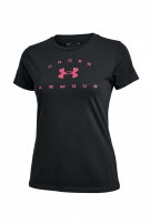 UNDER ARMOUR GRAPHIC TEE STREETWEAR BLACK WOMEN PRE OWNED S