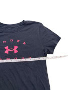 UNDER ARMOUR GRAPHIC TEE STREETWEAR BLACK WOMEN PRE OWNED S