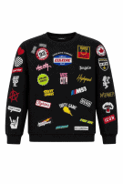 UNIPLAY CREWNECK GRAPHIC BLACK MEN PRE OWNED L