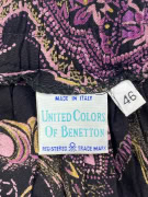 UNITED COLORS OF BENETTON SKIRT 90s PAISLEY PATTERN MULTICOLOR WOMEN'S XL