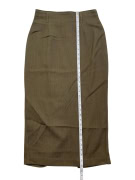 United Colors of Benetton Khaki Wool Midi Skirt Women’s Size S
