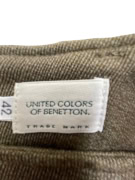 United Colors of Benetton Khaki Wool Midi Skirt Women’s Size S