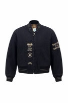 UNITORM BOMBER JACKET VINTAGE NAVY MEN PRE OWNED S