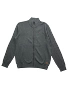 UNIVERSITY CLUB Knitted Full Zip Cardigan Casual With Logo Grey Men’s XL