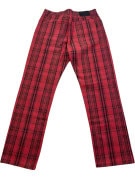 UNKNOWN BRAND ΠΑΝΤΕΛΟΝΙ TARTAN ΚΟΚΚΙΝΟ UNISEX PRE OWNED M