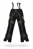 UNKNOWN SUSPENDER PANTS UTILITY BLACK UNISEX PRE OWNED