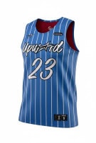 UPWARD BASKETBALL JERSEY STRIPED ATHLETIC BLUE MEN PRE OWNED S