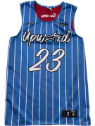 UPWARD BASKETBALL JERSEY STRIPED ATHLETIC BLUE MEN PRE OWNED S