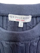 U.S. Polo Assn. Ανδρικό Πλεκτό Πουλόβερ Cable Knit Navy Μπλε Size XL