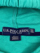 US POLO ASSN HOODIE MINIMAL TEAL MENS PRE OWNED XL