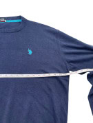 US POLO ASSN ΠΛΕΚΤΟ ΠΟΥΛΟΒΕΡ MINIMAL NAVY ΑΝΤΡΙΚΟ PRE OWNED L
