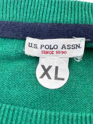 US POLO ASSN ΠΛΕΚΤΟ ΠΟΥΛΟΒΕΡ MINIMAL ΠΡΑΣΙΝΟ ΑΝΤΡΙΚΟ PRE OWNED XL